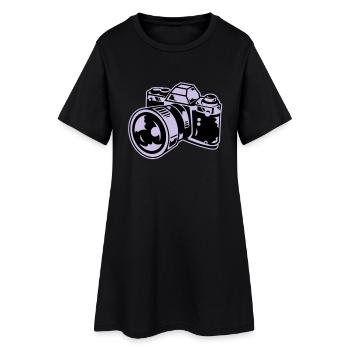 camera - Robe T-shirt Femme - noir - Devant