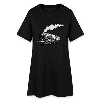 dampflok chemin de fer locomotive offre la romance - Robe T-shirt Femme - noir - Devant