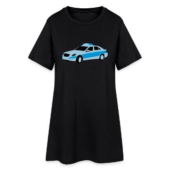 polizei - Frauen T-Shirt-Kleid - Schwarz - Vorne