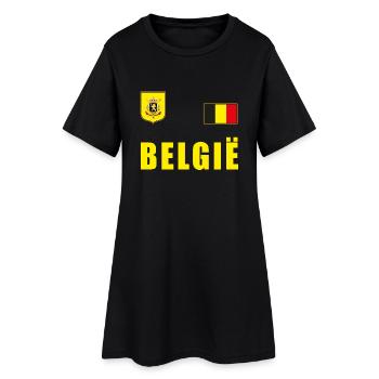 Maillot de football de Belgique Jersey Fan Fan Shirt - Robe T-shirt Femme - noir - Devant