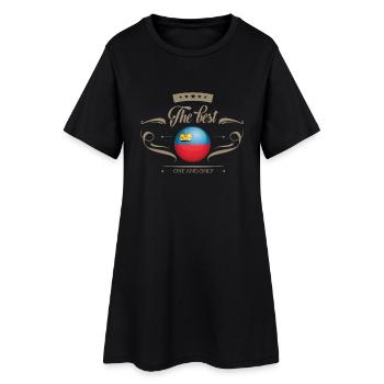 The Best Liechtenstein - Frauen T-Shirt-Kleid - Schwarz - Vorne