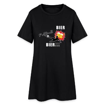Bier! Fußball! Bier!!! - Frauen T-Shirt-Kleid - Schwarz - Vorne