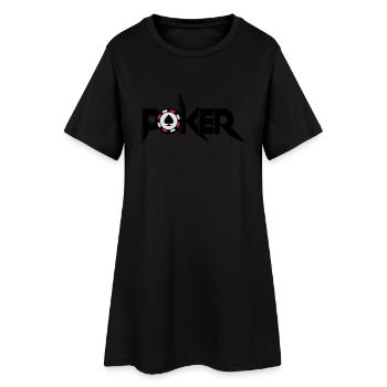 pokers - Women’s T-Shirt Dress - black - Front