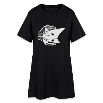 vacances de navire de croisière croisière voyage - Robe T-shirt Femme - noir - Devant