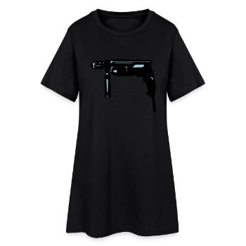 foret - Robe T-shirt Femme - noir - Devant