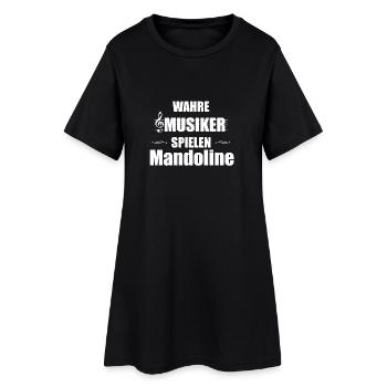 Mandoline Instrument Geschenk - Frauen T-Shirt-Kleid - Schwarz - Vorne