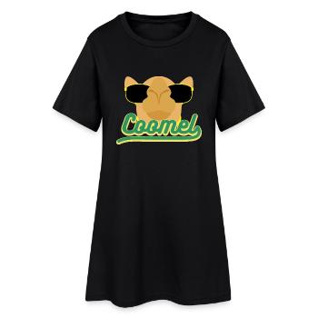 Cute Camel 3 04 - Frauen T-Shirt-Kleid - Schwarz - Vorne