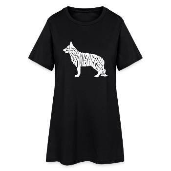 german shepherd - Women’s T-Shirt Dress - black - Front
