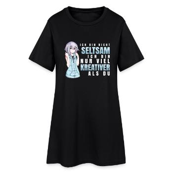 Anime - Kreativer als du - Frauen T-Shirt-Kleid - Schwarz - Vorne