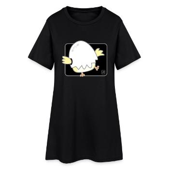 Bird Korean - Japanese Style 01 - Women’s T-Shirt Dress - black - Front