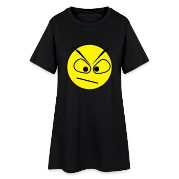 angry view - Frauen T-Shirt-Kleid - Schwarz - Vorne