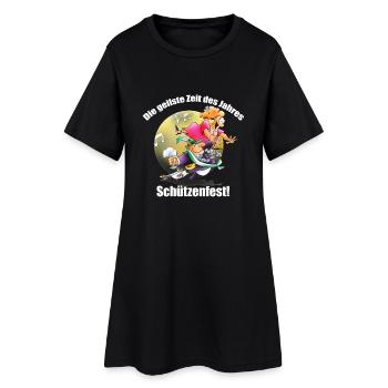 Schützenfest, die geilste Zeit des Jahres - Frauen T-Shirt-Kleid - Schwarz - Vorne
