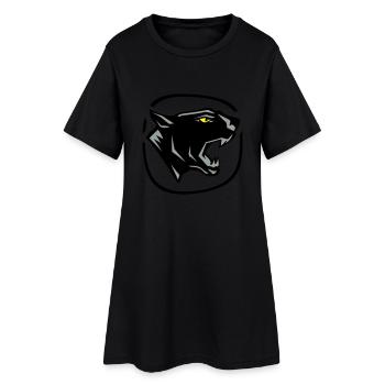 panthère_3 - Robe T-shirt Femme - noir - Devant
