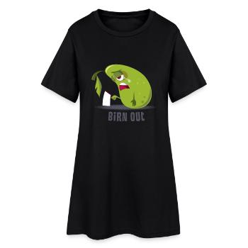 VL116_BirnOut_4c - Frauen T-Shirt-Kleid - Schwarz - Vorne
