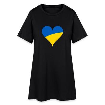 Ukraine - Robe T-shirt Femme - noir - Devant