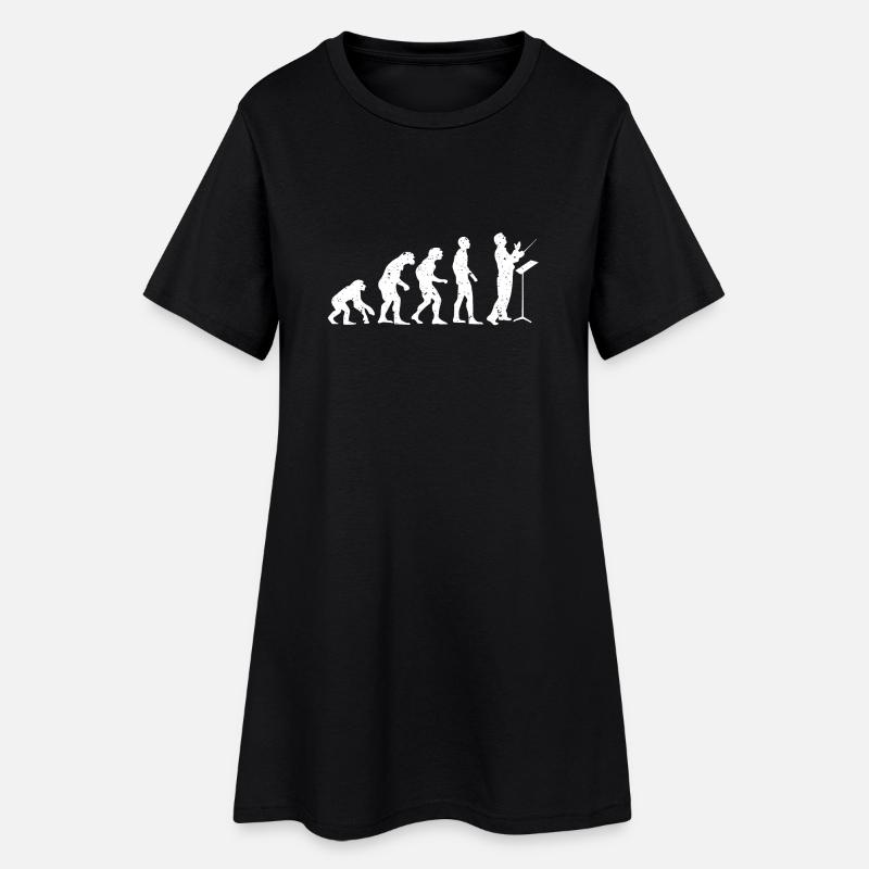 EVOLUTION DIRIGENT! - Frauen T-Shirt-Kleid - Schwarz