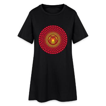 Kirgisia Kirghizistan Kirghizistan Mandala - Robe T-shirt Femme - noir - Devant