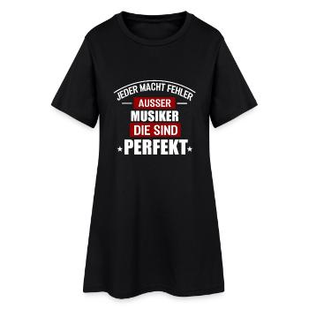 MUSIKER - Frauen T-Shirt-Kleid - Schwarz - Vorne