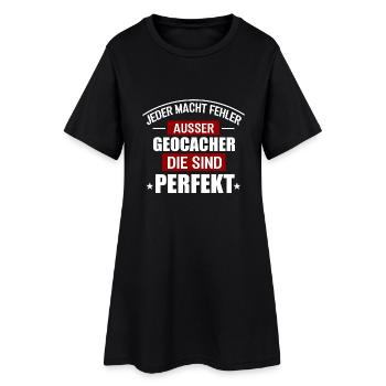 GEOCACHER - Frauen T-Shirt-Kleid - Schwarz - Vorne