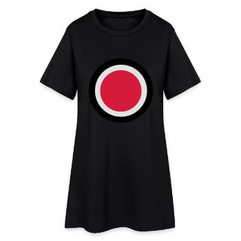 yourcolours3_vec_de - Frauen T-Shirt-Kleid - Schwarz - Vorne