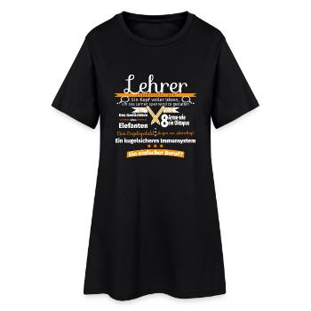 Lehrer-Voraussetzung - Frauen T-Shirt-Kleid - Schwarz - Vorne