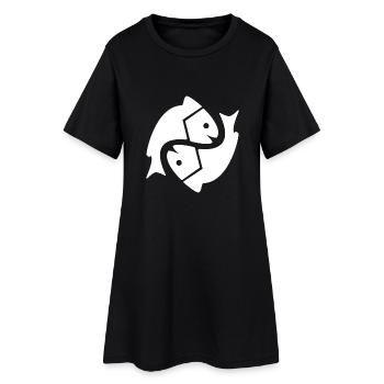 Zodiac Pisces astrology horoscope birthday - Women’s T-Shirt Dress - black - Front