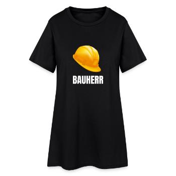 Bauherr Bauhelm - Frauen T-Shirt-Kleid - Schwarz - Vorne