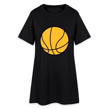 Basketball - Frauen T-Shirt-Kleid - Schwarz - Vorne