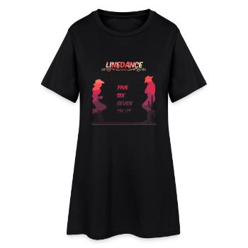 Line Dance Death Valley - Frauen T-Shirt-Kleid - Schwarz - Vorne