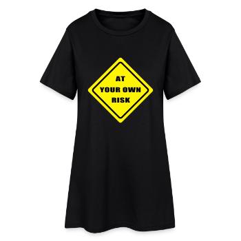 At your own risk - Robe T-shirt Femme - noir - Devant