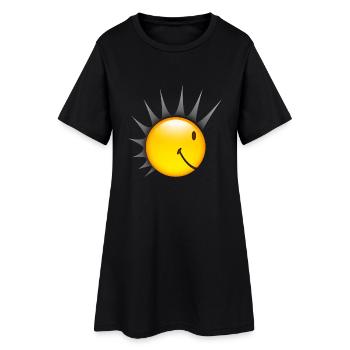 Smiley Punk Side - Women’s T-Shirt Dress - black - Front