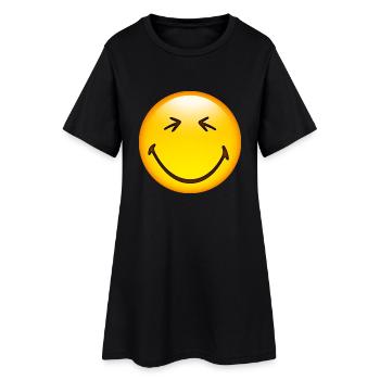 Smiley Happy - Robe T-shirt Femme - noir - Devant