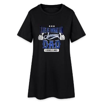 This is what an awesome Dad looks like - Vatertag - Frauen T-Shirt-Kleid - Schwarz - Vorne