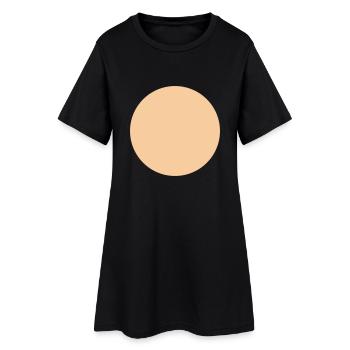 Circle-dos - Frauen T-Shirt-Kleid - Schwarz - Vorne