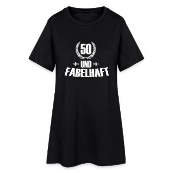 50 Geburtstag - Frauen T-Shirt-Kleid - Schwarz - Vorne