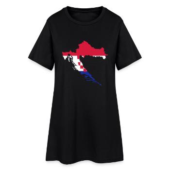 Croatie - Robe T-shirt Femme - noir - Devant
