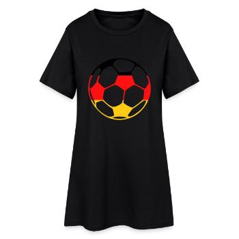 Deutschland Fußball - Frauen T-Shirt-Kleid - Schwarz - Vorne