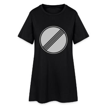 Freie Fahrt - Frauen T-Shirt-Kleid - Schwarz - Vorne