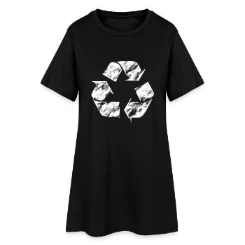 recycling arrow used - Frauen T-Shirt-Kleid - Schwarz - Vorne