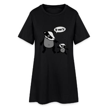 Badger - Big Brother - Little Brother - Robe T-shirt Femme - noir - Devant