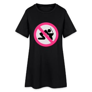 Alkohol - Frauen T-Shirt-Kleid - Schwarz - Vorne