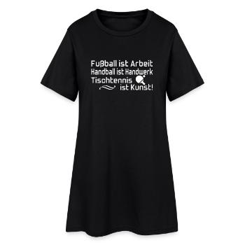 Tischtennis ist Kunst! - Frauen T-Shirt-Kleid - Schwarz - Vorne