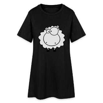 Kleines kuschel Schäfchen - Frauen T-Shirt-Kleid - Schwarz - Vorne