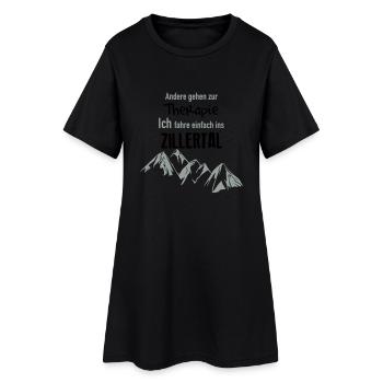 Therapie - Frauen T-Shirt-Kleid - Schwarz - Vorne