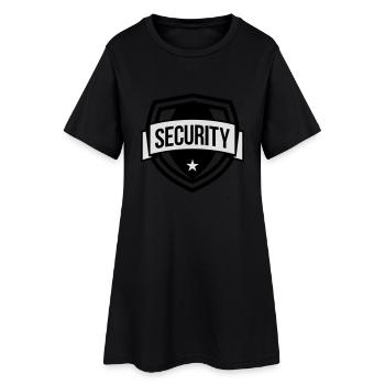 Security - Frauen T-Shirt-Kleid - Schwarz - Vorne