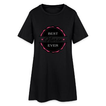Best Nurse ever - Frauen T-Shirt-Kleid - Schwarz - Vorne