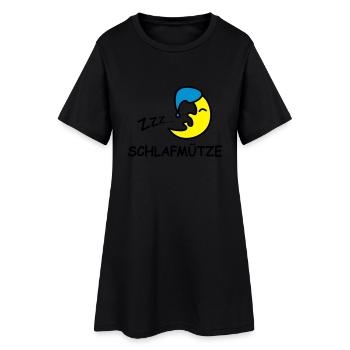 Endormi - Robe T-shirt Femme - noir - Devant