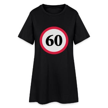 geschwindigkeitstafel_60 - Frauen T-Shirt-Kleid - Schwarz - Vorne