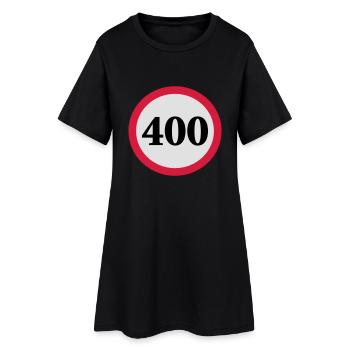 geschwindigkeitstafel_400 - Frauen T-Shirt-Kleid - Schwarz - Vorne