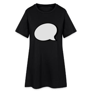bulle - Robe T-shirt Femme - noir - Devant